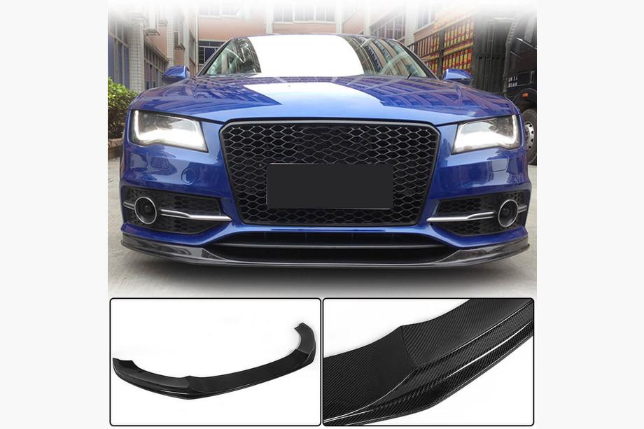 Audi A7 2010-2018 Labio Paragolpes Delantero V2 (para S-Line 2010-2014, Carbono) Image