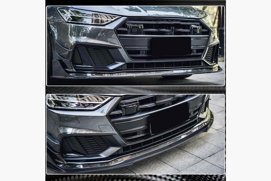 Audi A7 2018- Labio delantero para parachoques (para S-Line 2018-2022, ABS) Foto 4