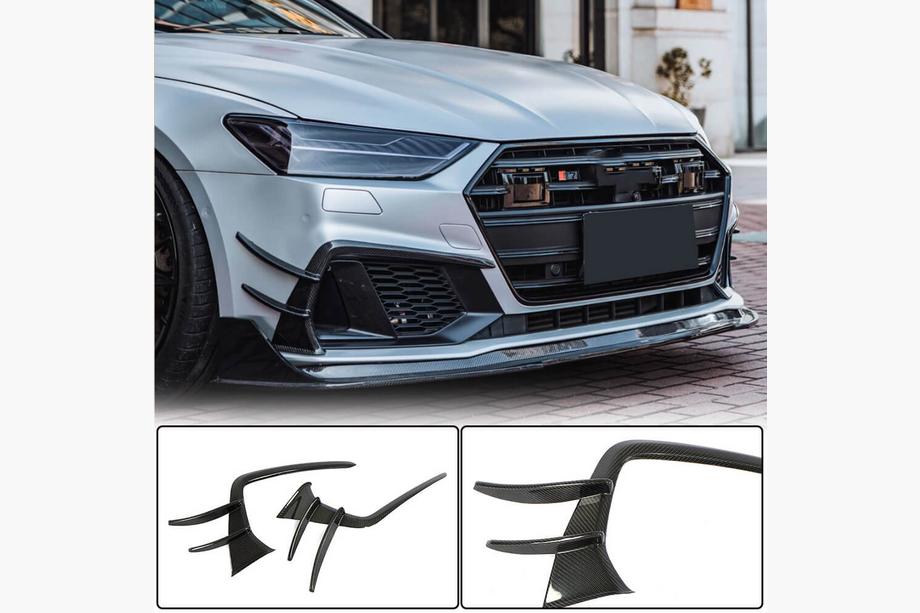 Audi A7 2018- Cubiertas de Parachoques Delantero (para S-Line 2018-2022, Carbono) Image