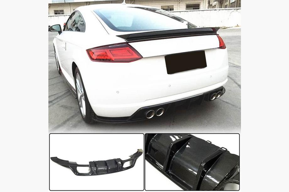 Audi TT 2014-2023 Difusor de Parachoques Trasero (para Base, 2014-2019, Carbono) Image