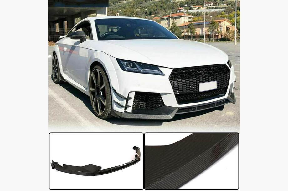 Audi TT 2014-2023 Splitter delantero para parachoques (para RS, 2016-2019, Carbono) Image