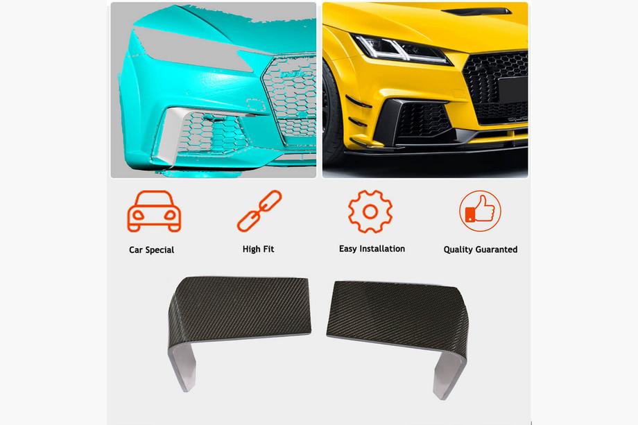 Audi TT 2014-2023 Cubiertas para faros antiniebla (para RS, 2016-2019, Plástico) Foto 2