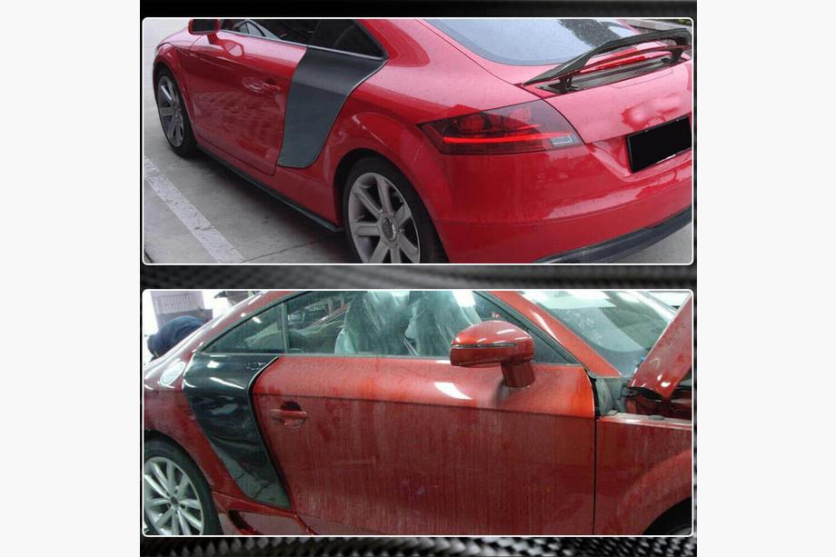 Audi TT 2006-2014 Cubiertas de panel trasero lateral de carbono (Coupé) Foto 5