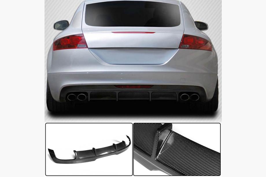 Audi TT 2006-2014 Difusor Parachoques Trasero (Carbono) Foto 1