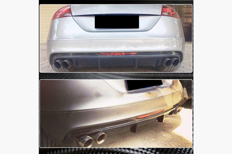 Audi TT 2006-2014 Difusor Parachoques Trasero (Carbono) Foto 2