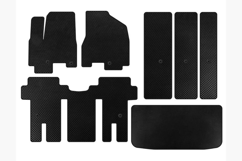 Kia Carnival 2014-2020 Alfombrillas EVA (interior completo, Negro) Image