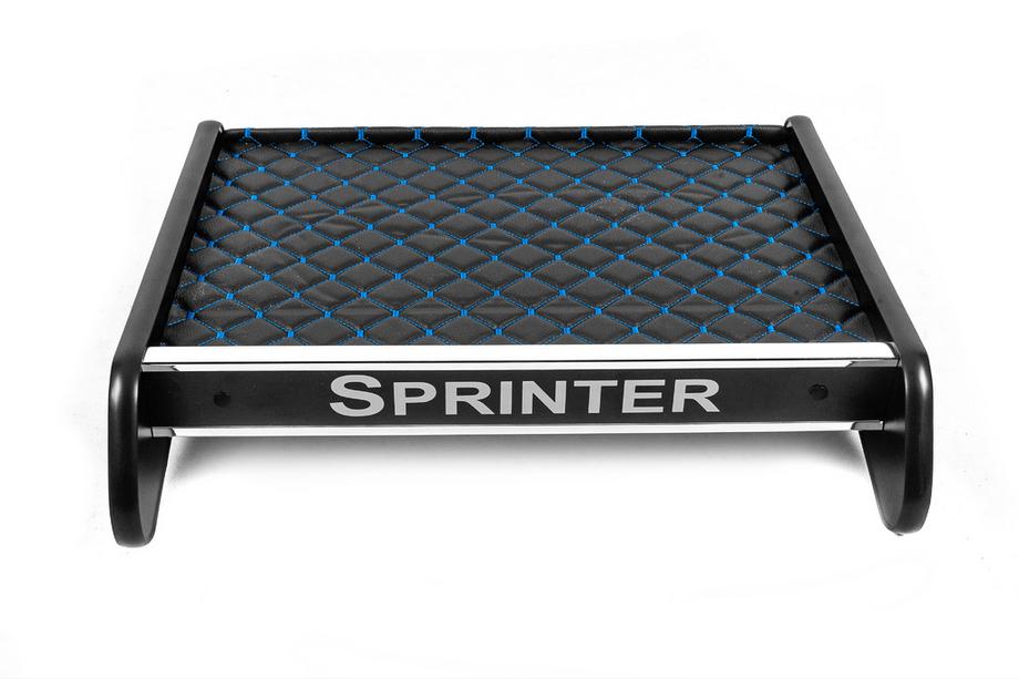 Mercedes Sprinter W907/W910 2018- Estante de salpicadero (Negro con costura azul) Image