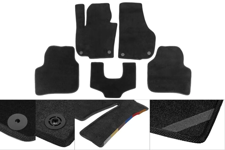 Ford Kuga/Escape 2013-2019 Alfombrillas de moqueta Premium (negras) Image