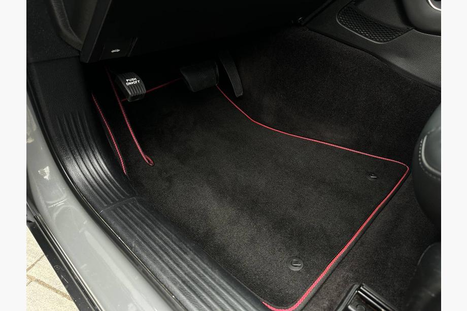 Dodge Challenger 2008-2023 Alfombrillas de tela Premium (Coupé, Negro) Foto 1