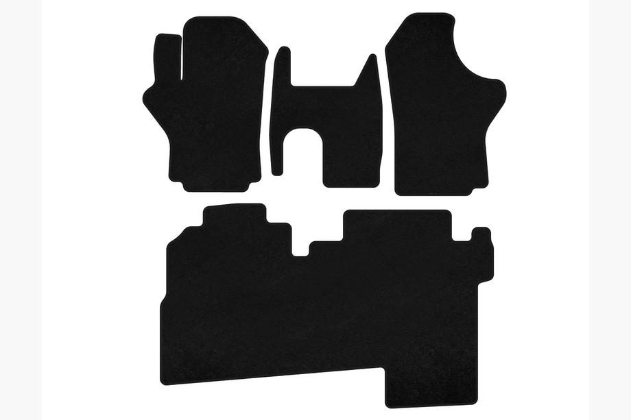 Hyundai H200, H1, Starex 1998-2007 Alfombrillas de moqueta Premium (2004-2007, 2 filas, 8 plazas, Negro) Image