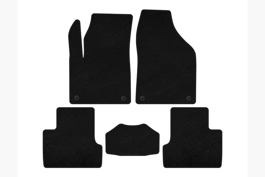 Jeep Cherokee KL 2013- Alfombrillas de moqueta Premium (2018+, Negro) Image