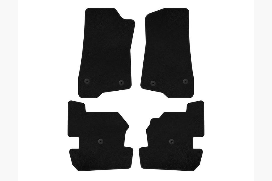 Jeep Wrangler 2018- Alfombrillas de moqueta Premium (negras) Image