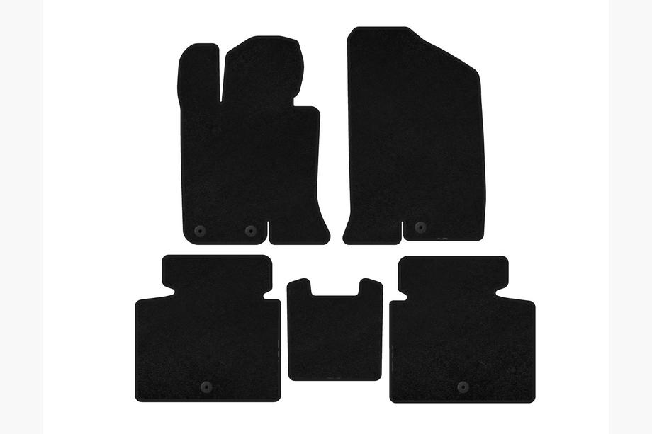 Kia Optima 2010-2016 Alfombrillas de tela Premium V-2 (SD, Negro) Image