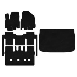 Alfombrillas textiles Premium (interior completo, 8 plazas, Negro) Kia Sedona 2014-2020 foto 1