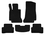 Mercedes C-class W205 2014-2021 Alfombrillas de moqueta Premium (SD, Negro) foto 1