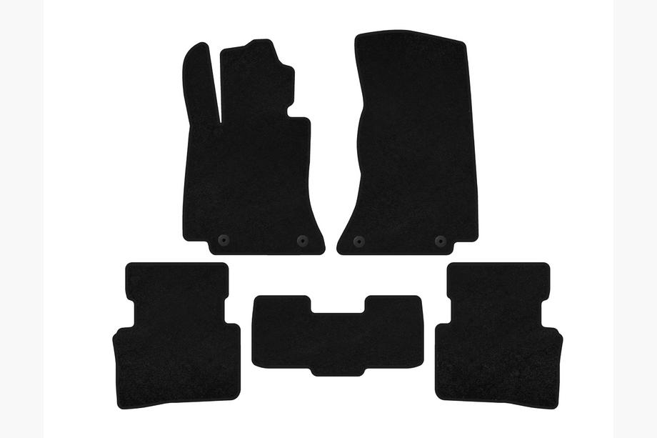 Mercedes C-class W206 2022- Alfombrillas de moqueta Premium (SD, Negro) Image
