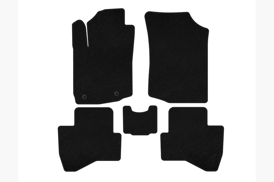 Peugeot 108 2014-2021 Alfombrillas de moqueta Premium (HB, Negro) Image