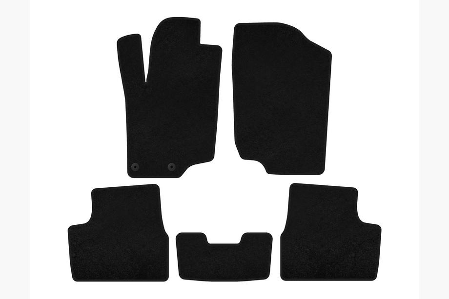 Peugeot 207 2006–2014 Alfombrillas de moqueta Premium (HB, 5 puertas, Negro) Image