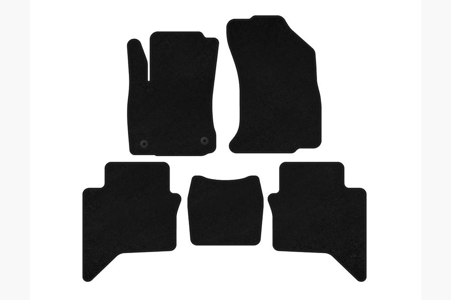 Toyota Hilux 2015- Alfombrillas de moqueta Premium (negras) Image