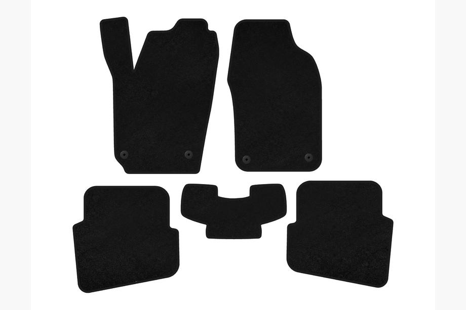 Volkswagen Polo 2001-2009 Alfombrillas de moqueta Premium (HB, 3/5 puertas, Negro) Image