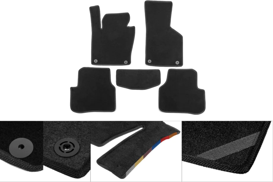 Peugeot 308 2007-2013 Alfombrillas de moqueta Classic (negras) Image