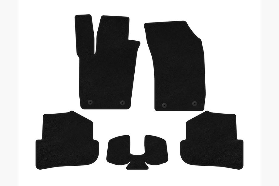 Audi A1 2010-2018 Alfombrillas de moqueta Classic (HB, 3 puertas, Negro) Image