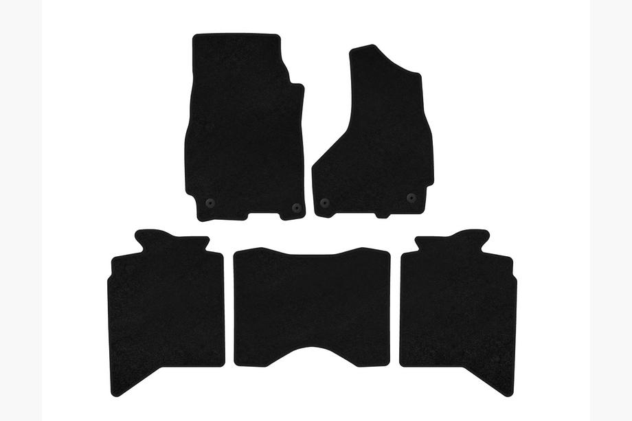 Dodge RAM (DS/DJ/D2) 2009–2024 Alfombrillas de tela Classic (2013+, 5 plazas, Negro) Image