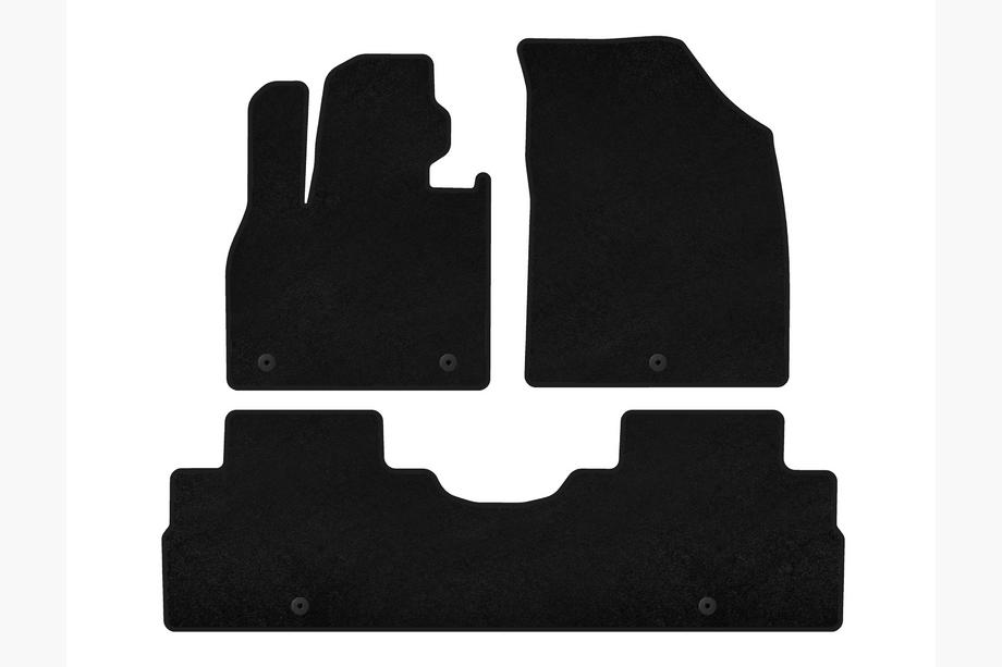 Hyundai Palisade 2018-2025 Alfombrillas de moqueta Classic (2 filas, 8 plazas, Negro) Image