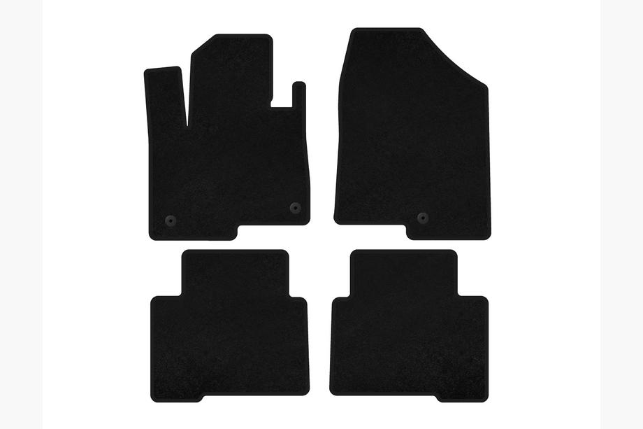 Hyundai Santa Fe 4 2018-2023 Alfombrillas de moqueta Classic (2 filas, para Grand, Negro) Image