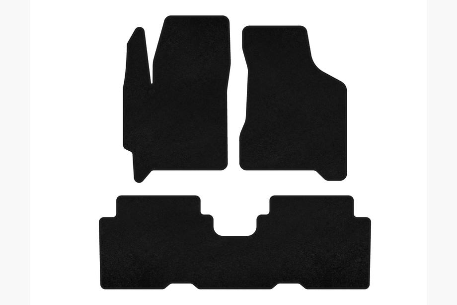 Kia Carens 1999-2012 Alfombrillas de moqueta Classic (Negro) Image