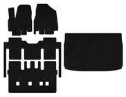 Kia Sedona 2014-2020 Alfombrillas textiles Classic (interior completo, 8 plazas, Negro) foto 1