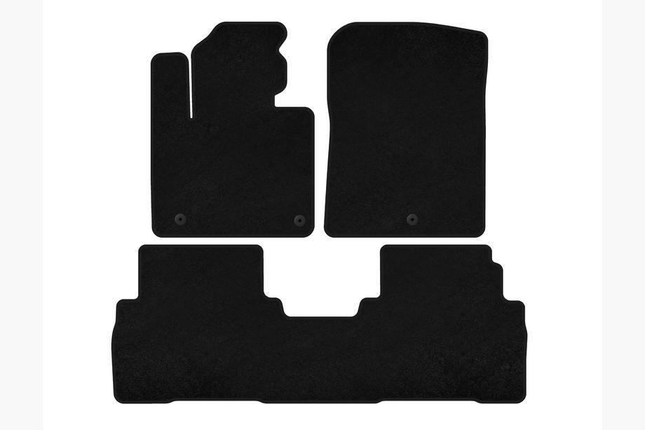 Kia Sorento III UM 2014-2020 Alfombrillas de tela Classic (2 filas, 7 plazas, Negro) Image