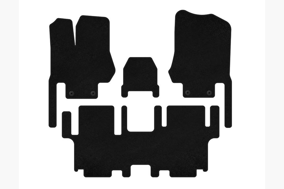 Nissan Quest 2011-2017 Alfombrillas de tela Classic (2 filas, 7 plazas, Negro) Image