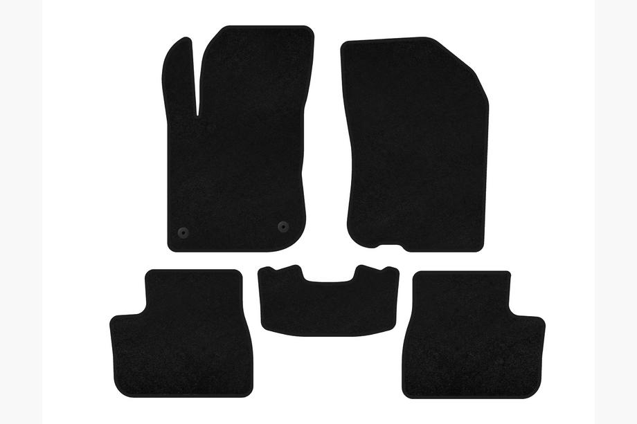 Peugeot 208 2012-2019 Alfombrillas de moqueta Classic (negras) Image