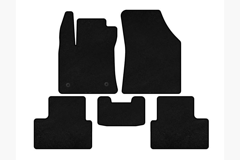Renault Megane IV 2016-2025 Alfombrillas de moqueta Classic (SD, Negro) Image