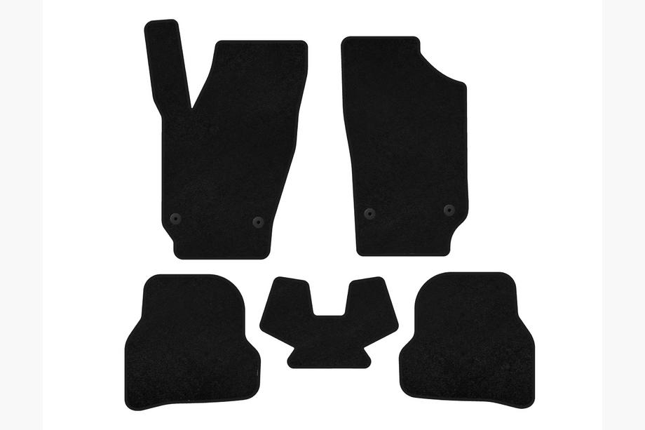 Seat Ibiza 2010-2017 Alfombrillas de moqueta Classic (2010-2012, HB, 5 puertas, Negro) Image