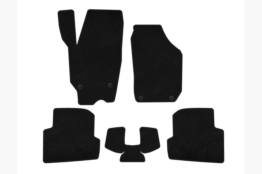 Skoda Fabia 2007-2014 Alfombrillas de moqueta Classic (2010-2014, SW, Negro) Image