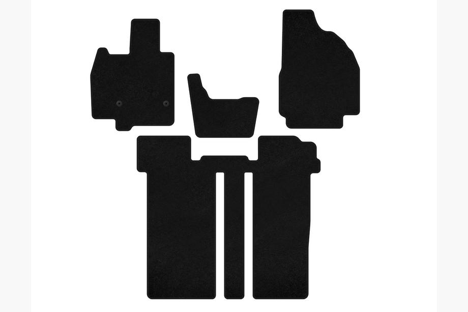 Toyota Previa 2006-2019 Alfombrillas de tela Classic (2 filas, 6 plazas, Negro) Image