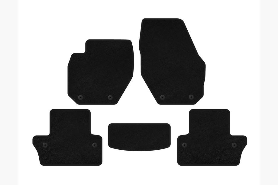 Volvo V60 2011-2018 Alfombrillas de moqueta Classic (SW, Negro) Image