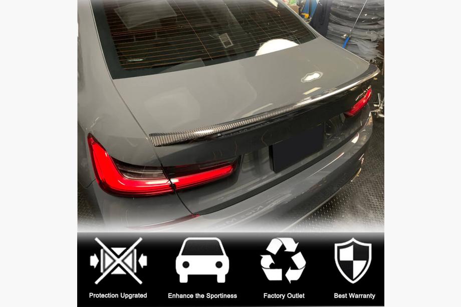 BMW 3 Series G20/G21 2018- Alerón V3 (para G20/G80, Carbono) Foto 2