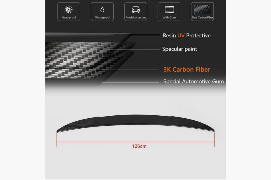 BMW 5 Series F10/F11 2010–2016 Alerón V2 (para F10, Carbono) Foto 7