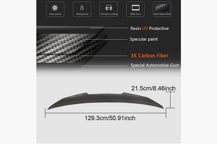 BMW Serie 5 G30/G31 2017–2023 Alerón PSM-Style V1 (para G30/F90, Carbono) Foto 5