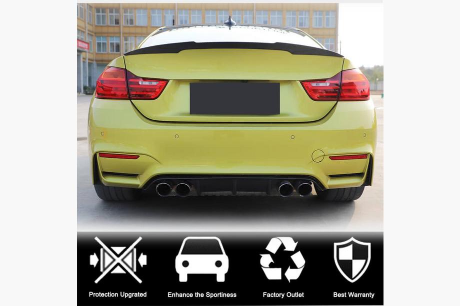 BMW 4 Series F32/F33/F36 2012-2020 Alerón M4-Style V4 (para F82, Carbono) Foto 3