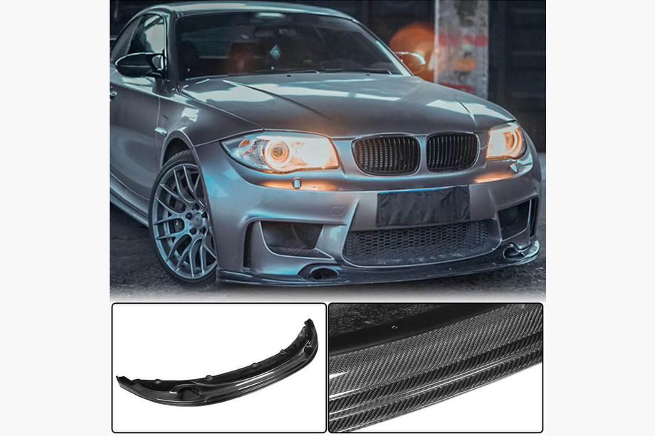 BMW 1 Series E81/E82/E87/E88 2004-2011 Lip delantero V2 para 1M E82 Carbono Foto 1