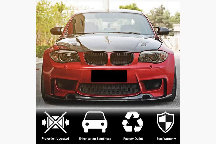 BMW 1 Series E81/E82/E87/E88 2004-2011 Lip delantero V2 para 1M E82 Carbono Foto 2