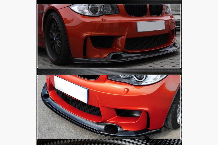 BMW 1 Series E81/E82/E87/E88 2004-2011 Lip delantero V2 para 1M E82 Carbono Foto 3