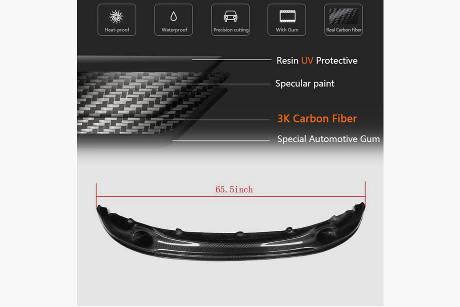 BMW 1 Series E81/E82/E87/E88 2004-2011 Lip delantero V2 para 1M E82 Carbono Foto 5