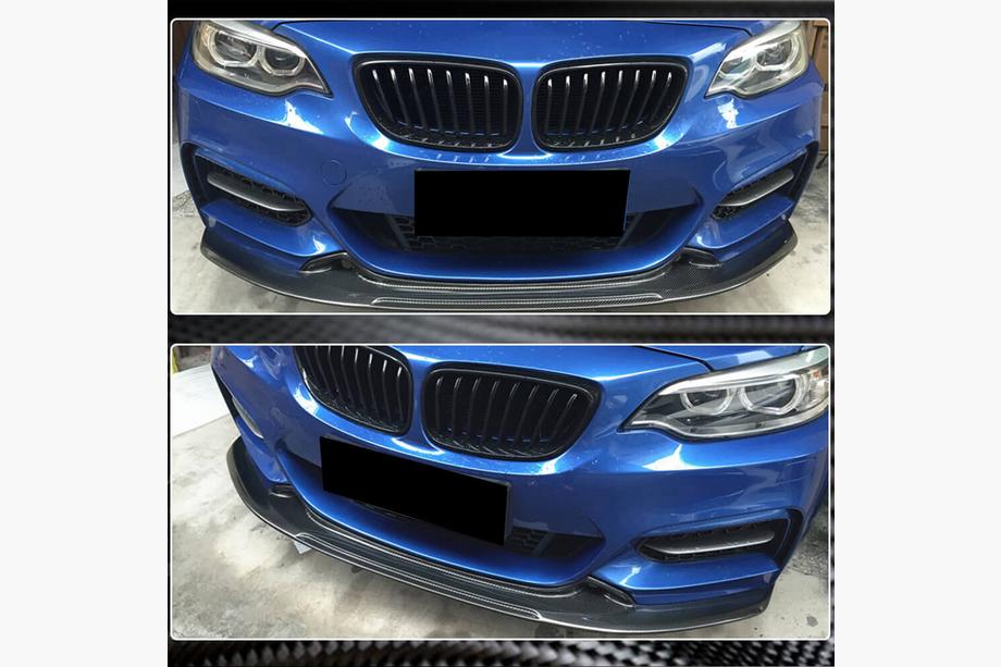 BMW 2 Series F22/F23 2014-2021 Labio de Parachoques Delantero V1 para F22/F23 M-Sport, Carbono Foto 3