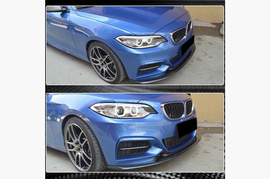BMW 2 Series F22/F23 2014-2021 Labio de Parachoques Delantero V1 para F22/F23 M-Sport, Carbono Foto 4