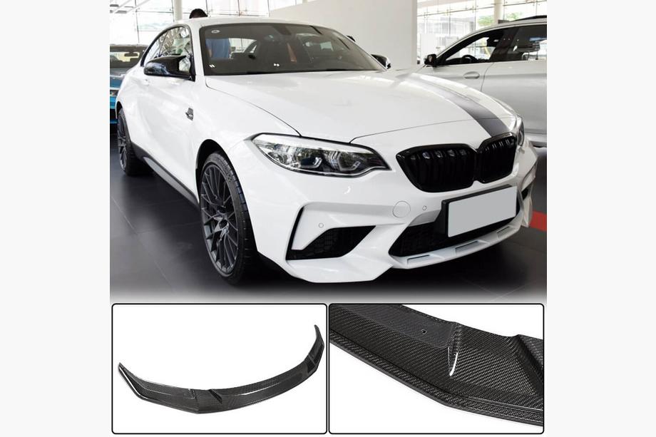 BMW 2 Series F22/F23 2014-2021 Lip delantero V1 para F87 M2 Competition, Carbono Foto 1
